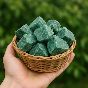 10pcs Natural Raw Emerald Stone -Genuine Rough Emerald Pocket Crystals -Emerald Crystal Rocks. Mineral Specimens Metaphysical Crystals Gift