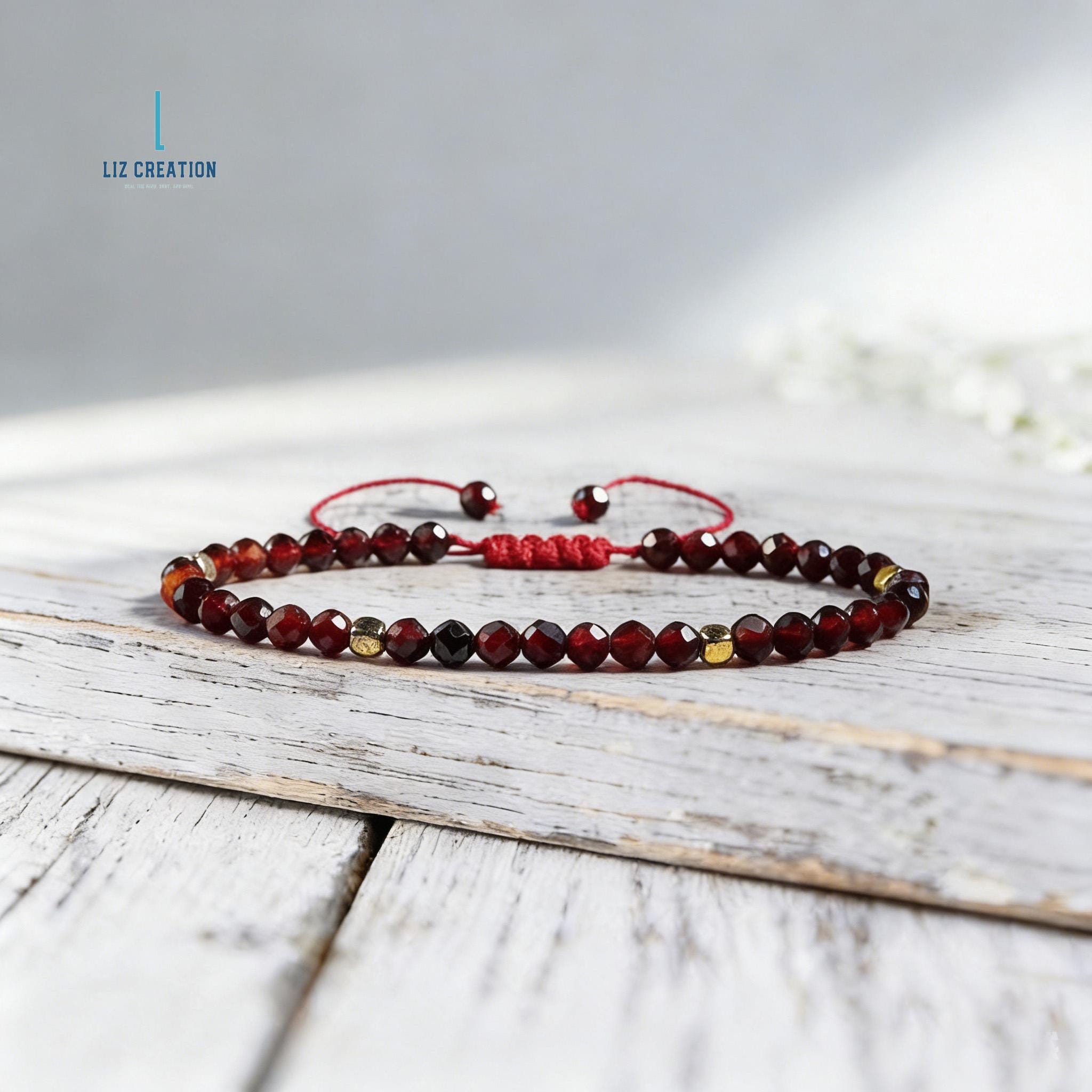 Red Garnet Round Beads String at ₹ 490.00 | Garnet Beads | ID