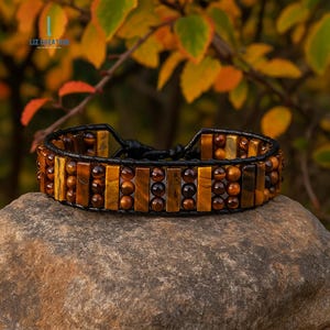 Delicate Tiger Eye Bracelet -Natural Tiger Eye Gemstone Bracelet- Tiger Eye Crystal Bracelet, Solar Plexus, Root Chakras Gift