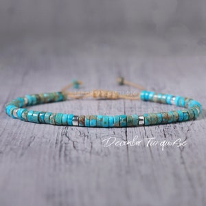 Minimalist Bracelet natural Turquoise Stone Dainty Bracelet