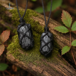 Colar de Turmalina Negra Bruta Natural, Pingente de Cristal de Turmalina Bruta, Chakra Raiz, Presente de Proteção Espiritual