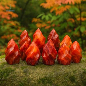 Carnelian Flame, Natural Gemstone Crystal Tower Flame, Home Decor, Mineral Specimens, Sacral Chakra Small CarnelianFlame