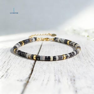 Minimalist Spider Web Agate Crystal Healing Bracelet ,Natural Gemstone Dainty Bracelet- Root Chakra