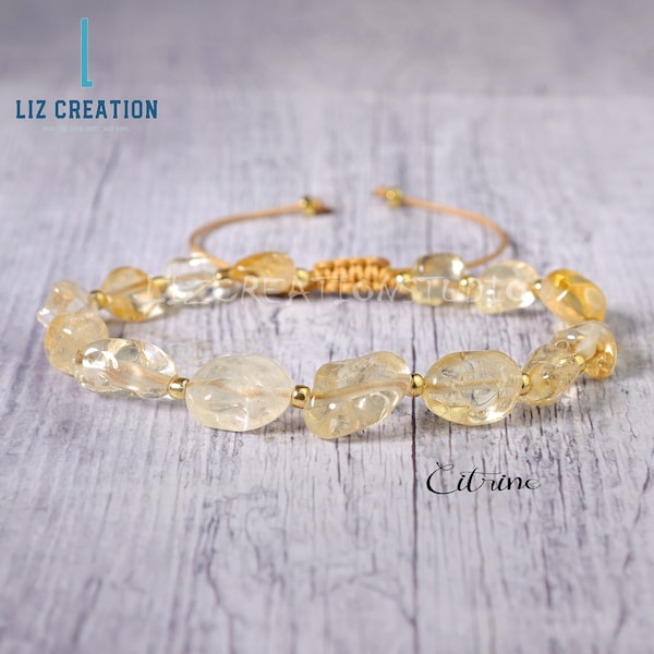 Bracelet citrine - bracelet délicat en pierres naturelles - bracelet de yoga en cristal de guérison - cadeau délicat de protection spirituelle