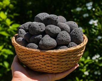 未加工溶岩火山石 - 天然溶岩石クリスタル宝石 - スピリチュアル