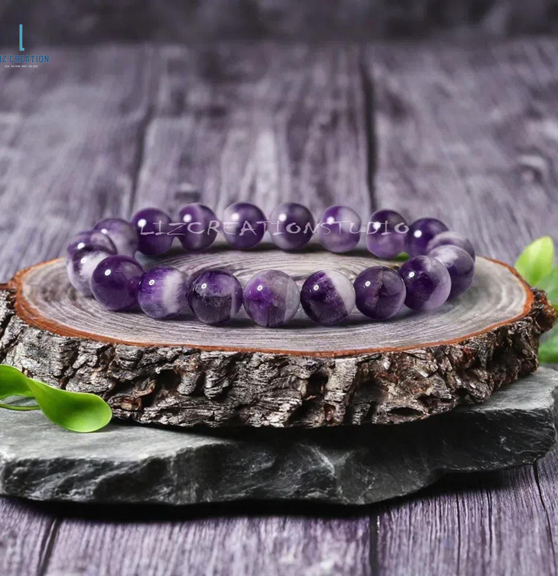 Purple stone bracelet - Etsy 日本