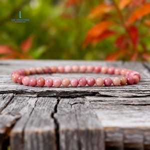 Rhodochrosite Dainty Bracelet -Natural Stone Bracelet- Healing Crystals, Layering ,Stacking ,Heart Chakra