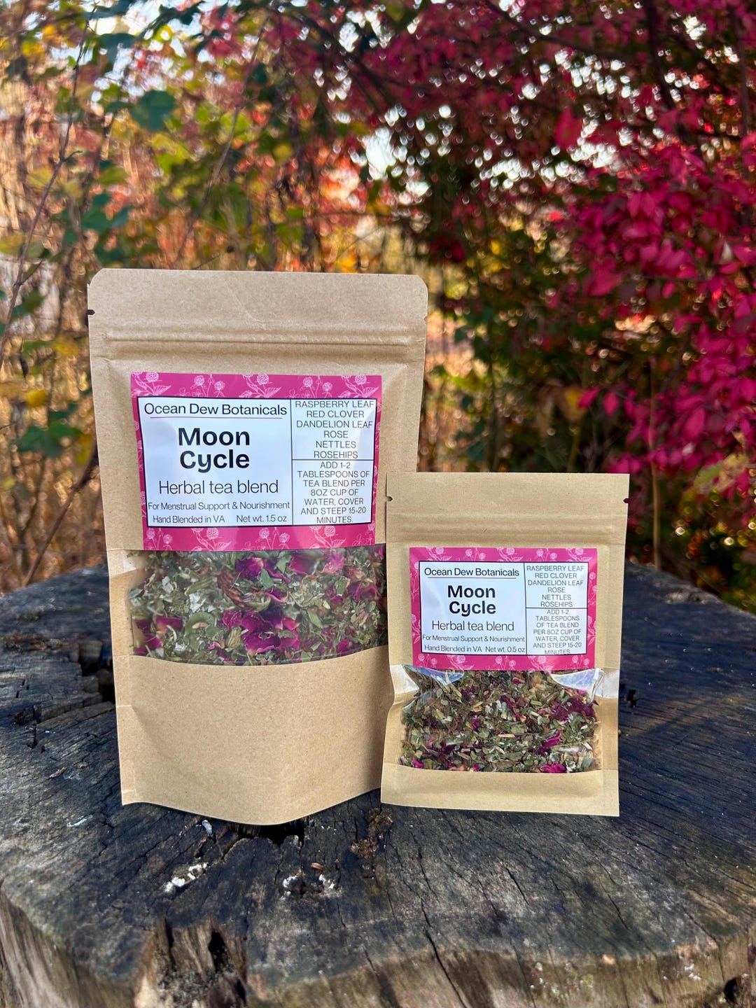 Moon Cycle Raspberry Leaf & Red Clover Herbal Tea Blend for Women's ...