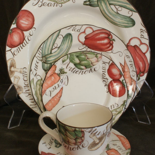 Franciscan Vegetable Medley Open Stock Pick & Choose Plates, Cups, Saucers--Gorgeous English Dinnerware Johnson Bros Replacements