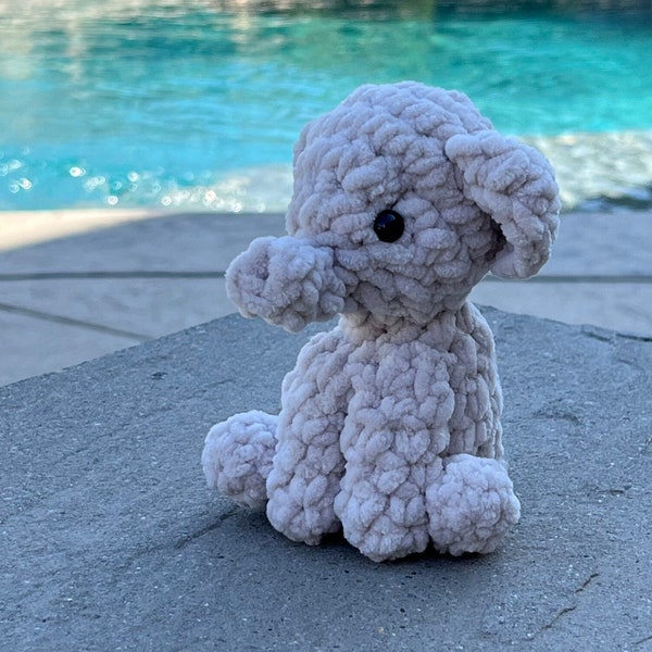 Ellie the Elephant, Crochet Pattern, Amigurumi Elephant, Elephant plush, Crochet Elephant