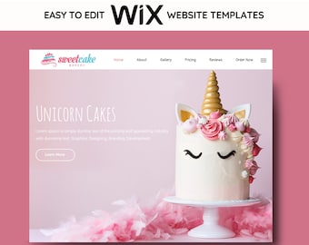 Wix Website Template, Wedding Cake Maker, Web Design, Portfolio Gallery, Website Design, Minimal Website Design, Business Template, Birthday