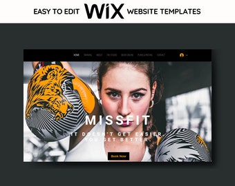 Wix Fitness Coach Website Template, WIX Template. Wix Shop, Wix Website Design, Fitness Instructor, Wix Personal Trainer, Wix Online Booking