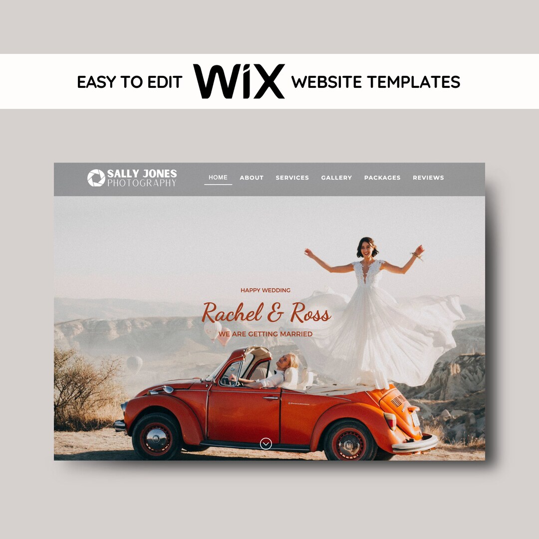 Wix Website Template for Wedding Photographers – Modern, Editable ...