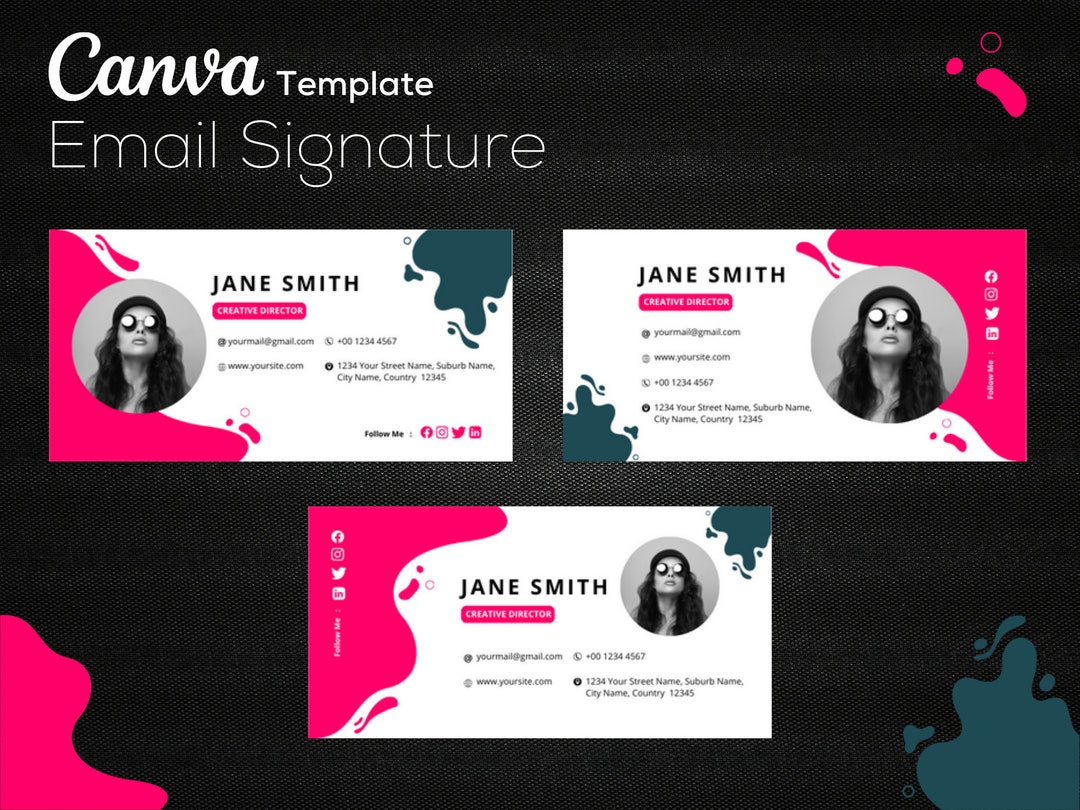 Canva Email Signature Template - Business Email Design - Gmail ...