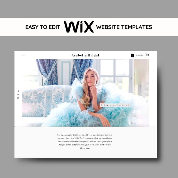 Wix Bridal Photography Website Template, WIX Template Minimalist, Wix Shop, Wix Website Design, Wedding Website Design, Wedding Photographer