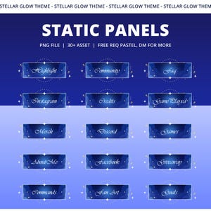 Pu&ograve; includere: Grafica digitale con dodici pannelli blu con testo bianco e dettagli di stelle dorate. I pannelli, etichettati con termini come "Highlight", "Community" e "Instagram", sono su uno sfondo sfumato blu scuro e chiaro.