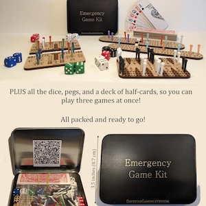 Multi-Game Emergency Game Kit for Travel or Anywhere