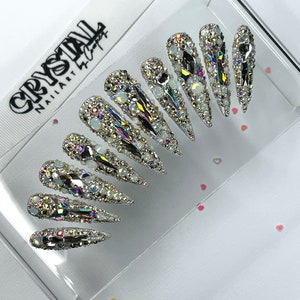 Shimmering Crystal Press-On Nails | Made-To-Order
