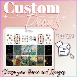 Decalcomanie per unghie personalizzate / Nail art con effetto acqua personalizzato / Decalcomanie su misura per tutte le superfici