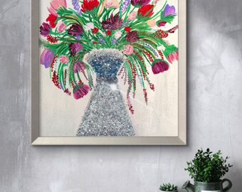 Floral painting  collectible- Great Mothers Day Gift!