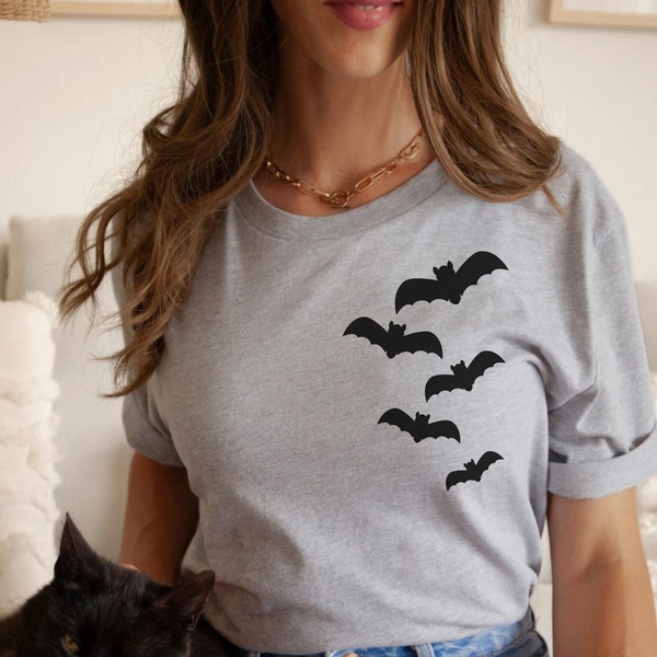 Halloween Bat Shirt, Cute Bats Halloween Shirts,  Gift for Halloween Party, Funny Unisex tshirts
