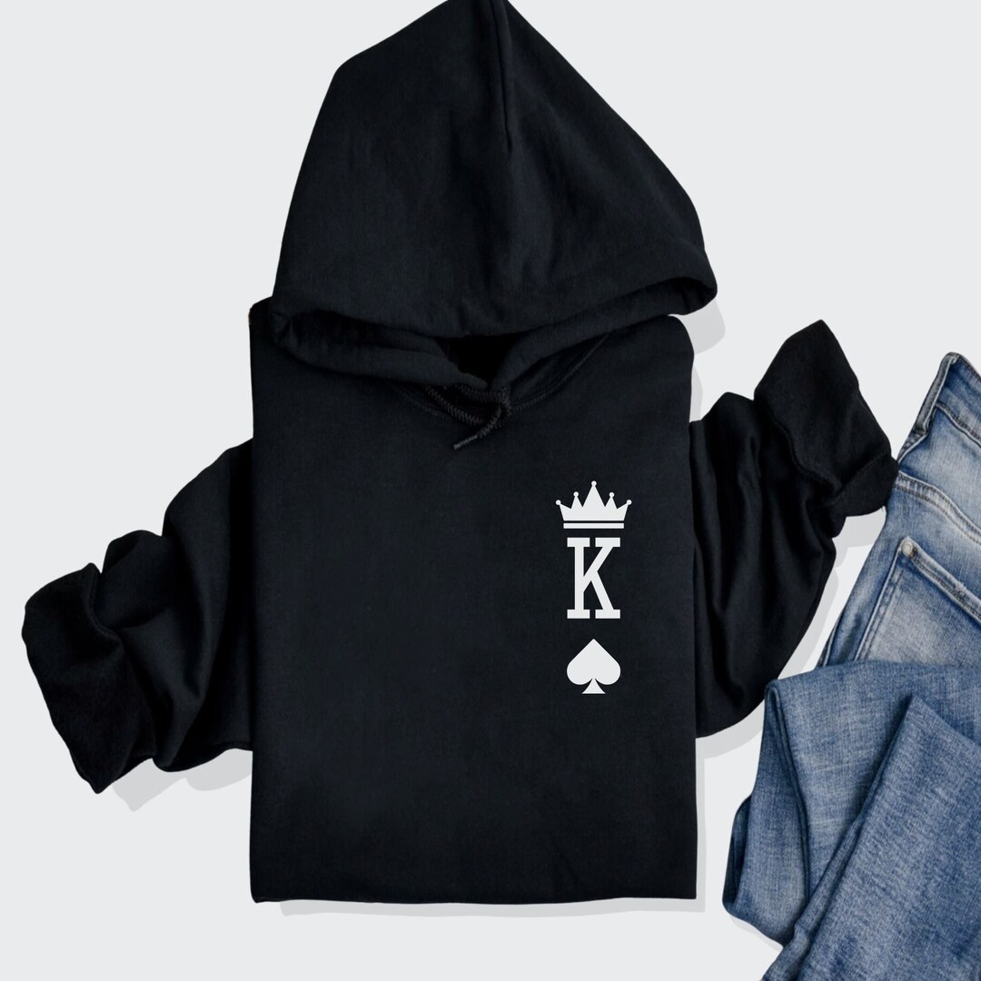King Hoodie, King of Spades Hoodies, Anniversary Gifts for Husband