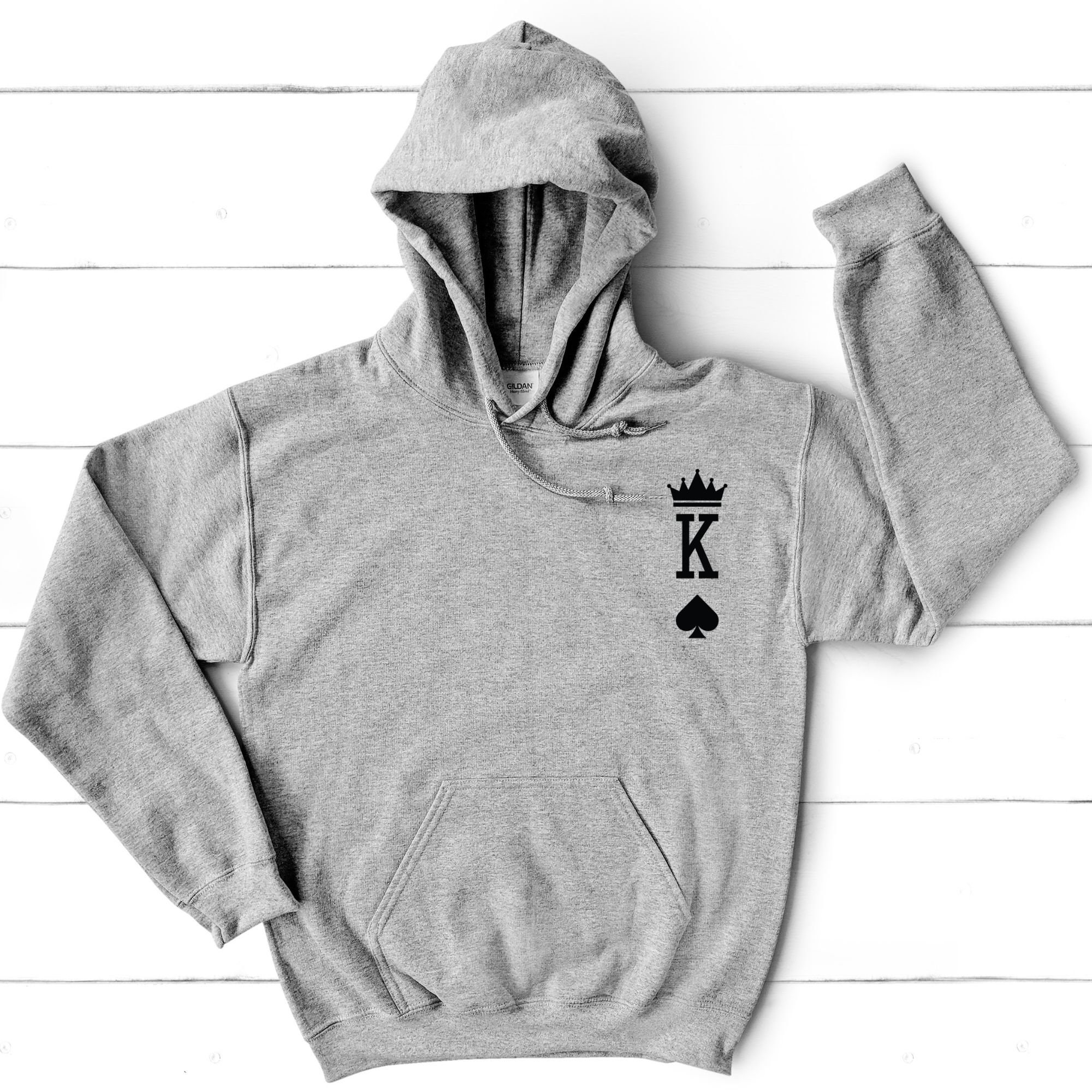 King Hoodie, King of Spades Hoodies, Anniversary Gifts for Husband