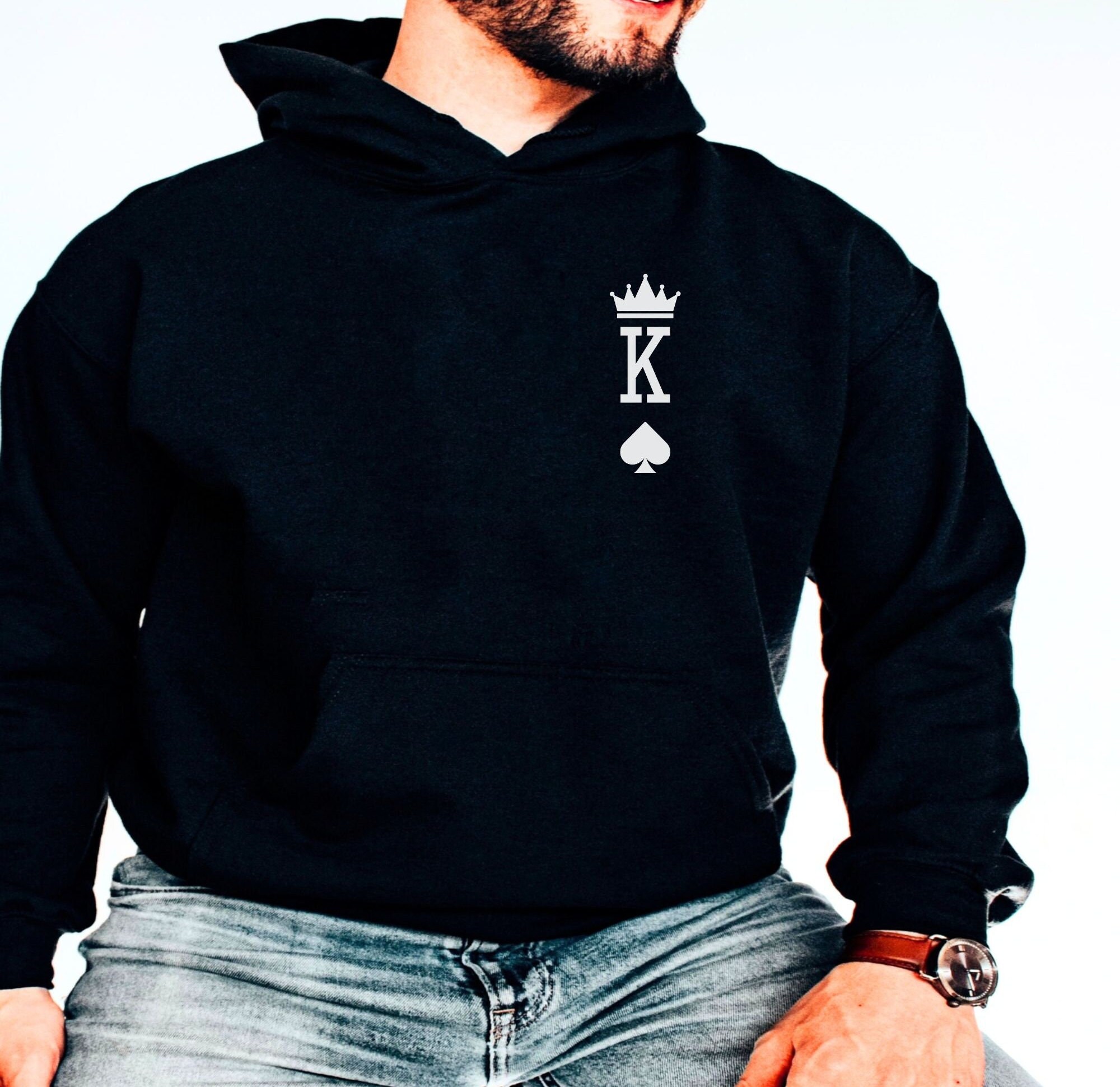 King Hoodie, King of Spades Hoodies, Anniversary Gifts for Husband