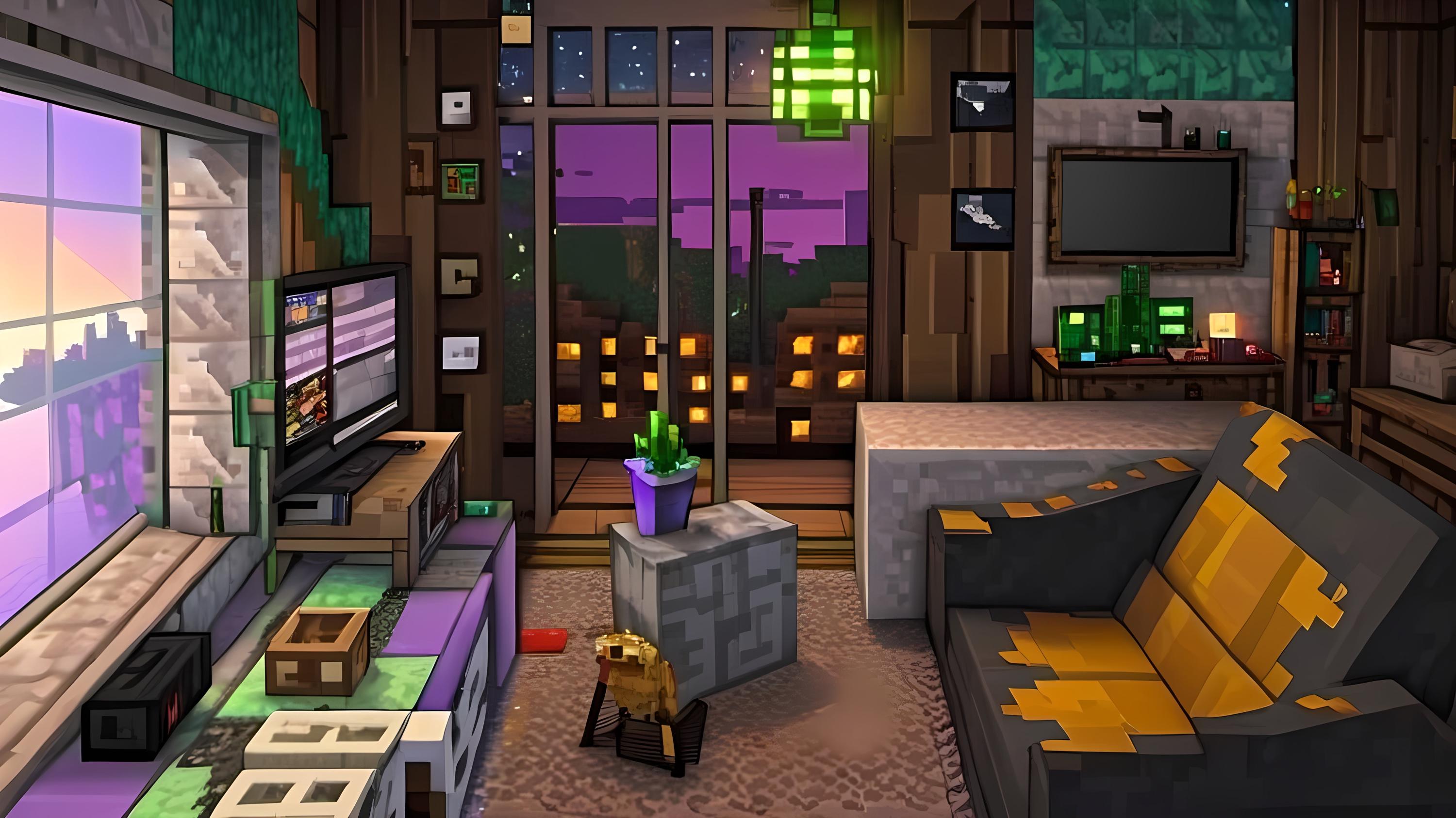 Luxury Apartment in the City - Pixel Art Background,4k HD Wallpaper for ...