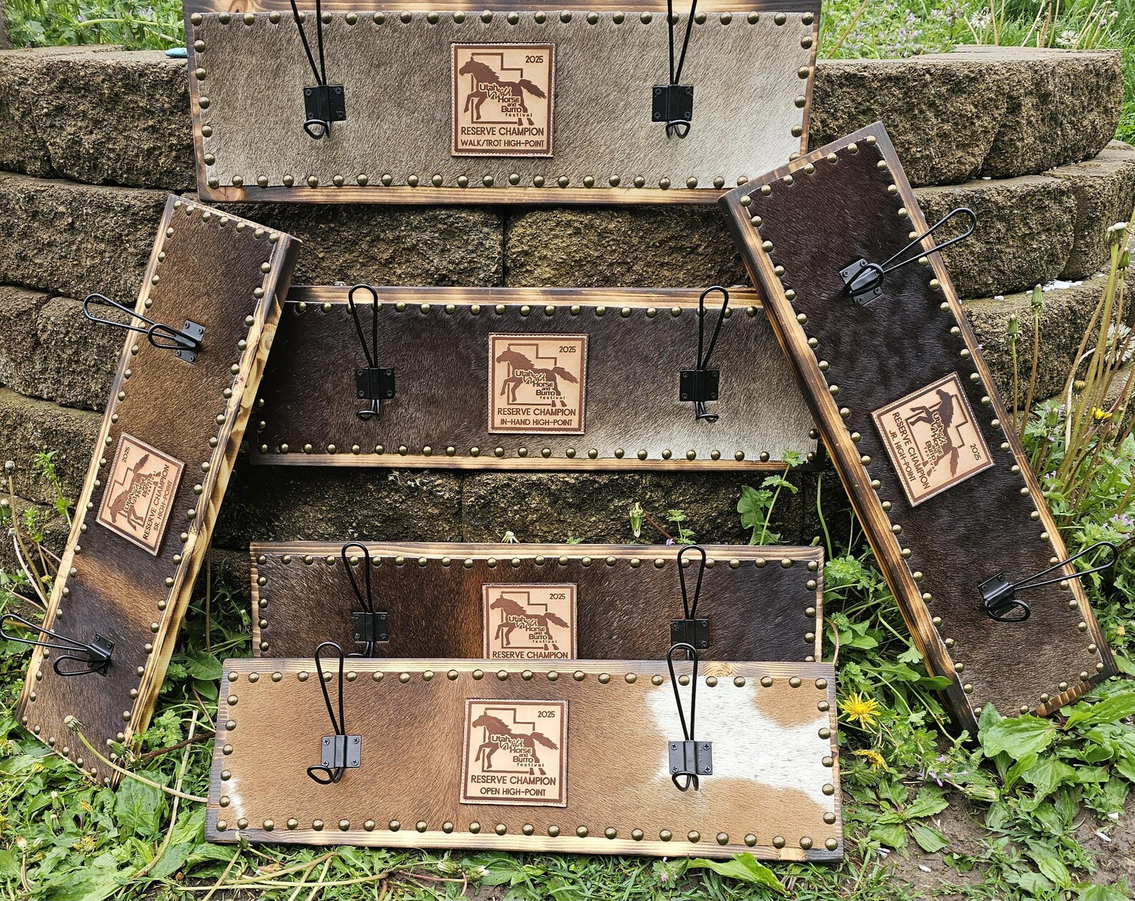 Custom Cowhide Coat Hook Wall Hanger: Lasered Logo, Award Hanger - Etsy