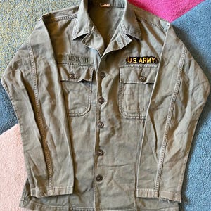 Vintage US Army Olive Drab Button Down Shirt