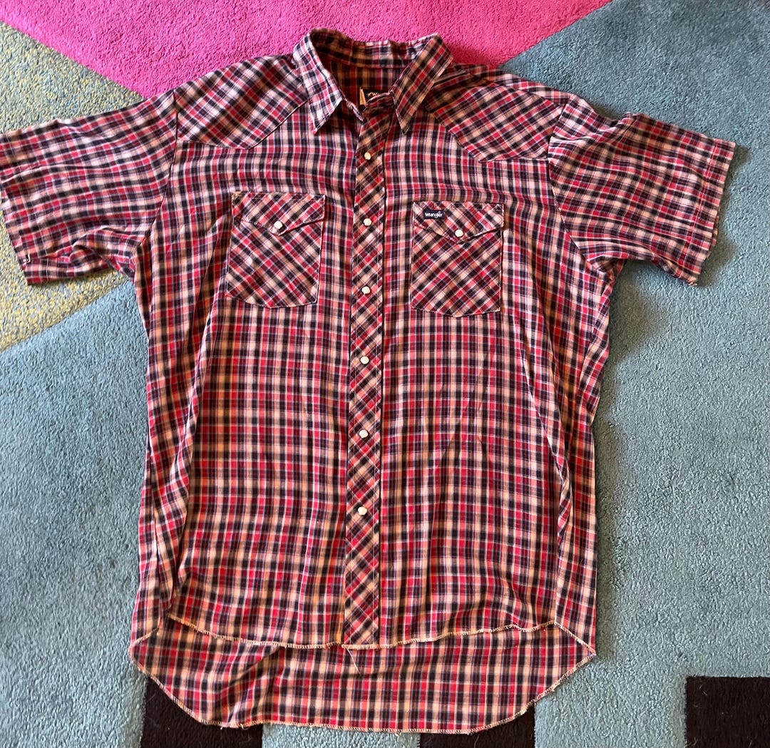 Vintage Wrangler Pearl Snap Western Shirt Made in USA - Etsy