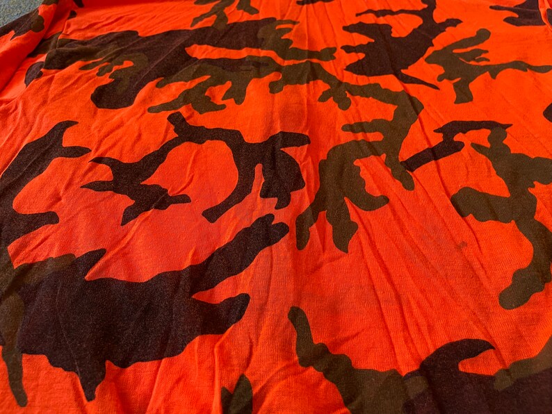Orange Camo Print Men's Hoodie