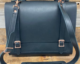 Full Grain Leather Briefcase Man, Macbook Leather Bag, Leather Laptop Briefcase, Leather Messenger Bag