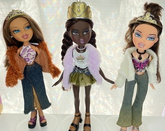 Bratz Princess 3D Printed Crowns Doll Accessories for Dress Up Doll Collection Princess Queen Formal Funk Dollcore