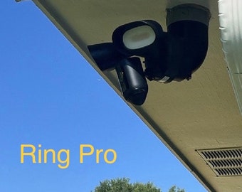 Original 90 deg Soffit Mount Kit for Ring Floodlight Security Camera Lorex Feit Eufy Nest INCLUDES WIRING Under Eave Horizontal Adapter