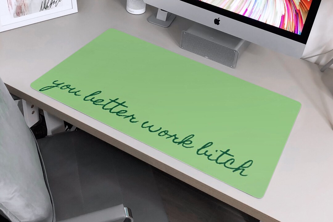 Green Desk Mat Desk Mat Green Desk Mat Cute Desk Mat Desk Etsy