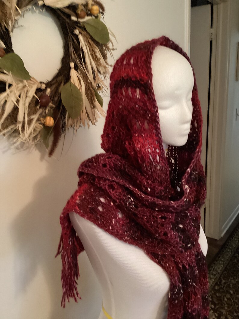 Jewel Tone Wool Scarf With Textured Weave Etsy