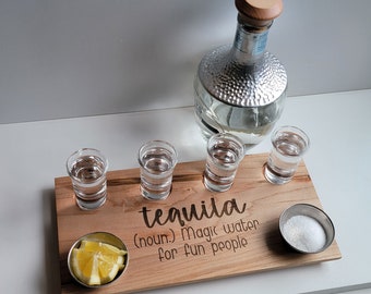 Ambrosia Maple Shot Flight, Tequila Flight, Whiskey Shot Tray, Free Personalization