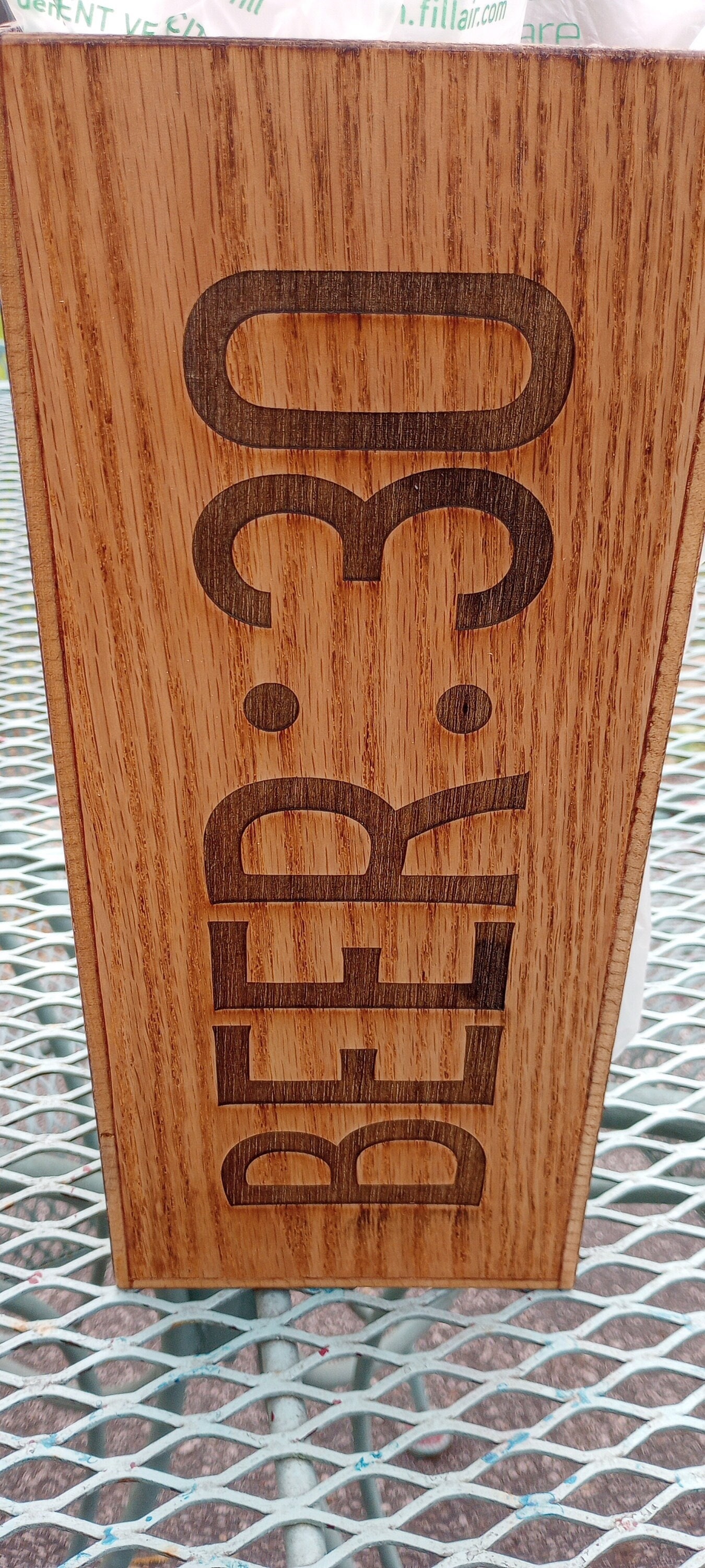 All About Après Wooden Koozie