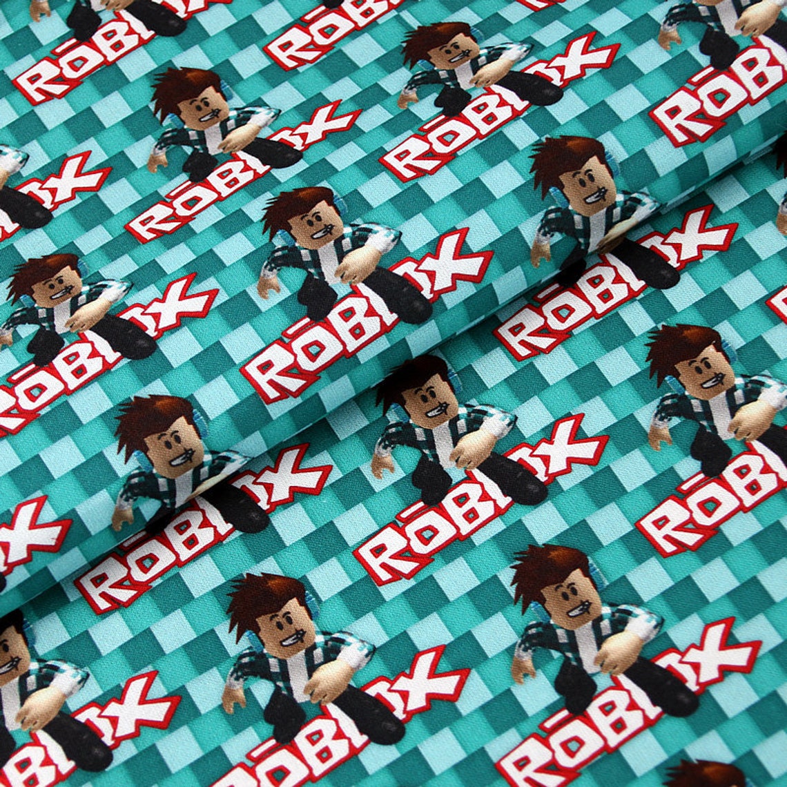Roblox Fabric Video Game Fabric Pure Cotton Fabric by the Half - Etsy