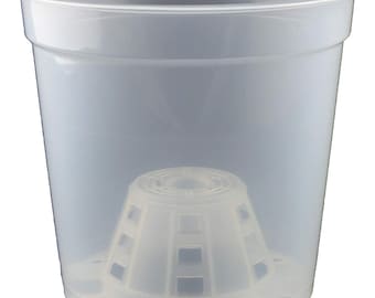 Clear / Translucent Orchid Pots 17CM ( + Optional Saucers )