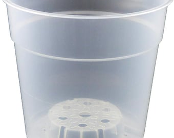 12CM Clear / Translucent Orchid Pots ( + Optional Saucers )