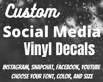 Custom Social Media Vinyl Decal: Personalized Car Window Sticker