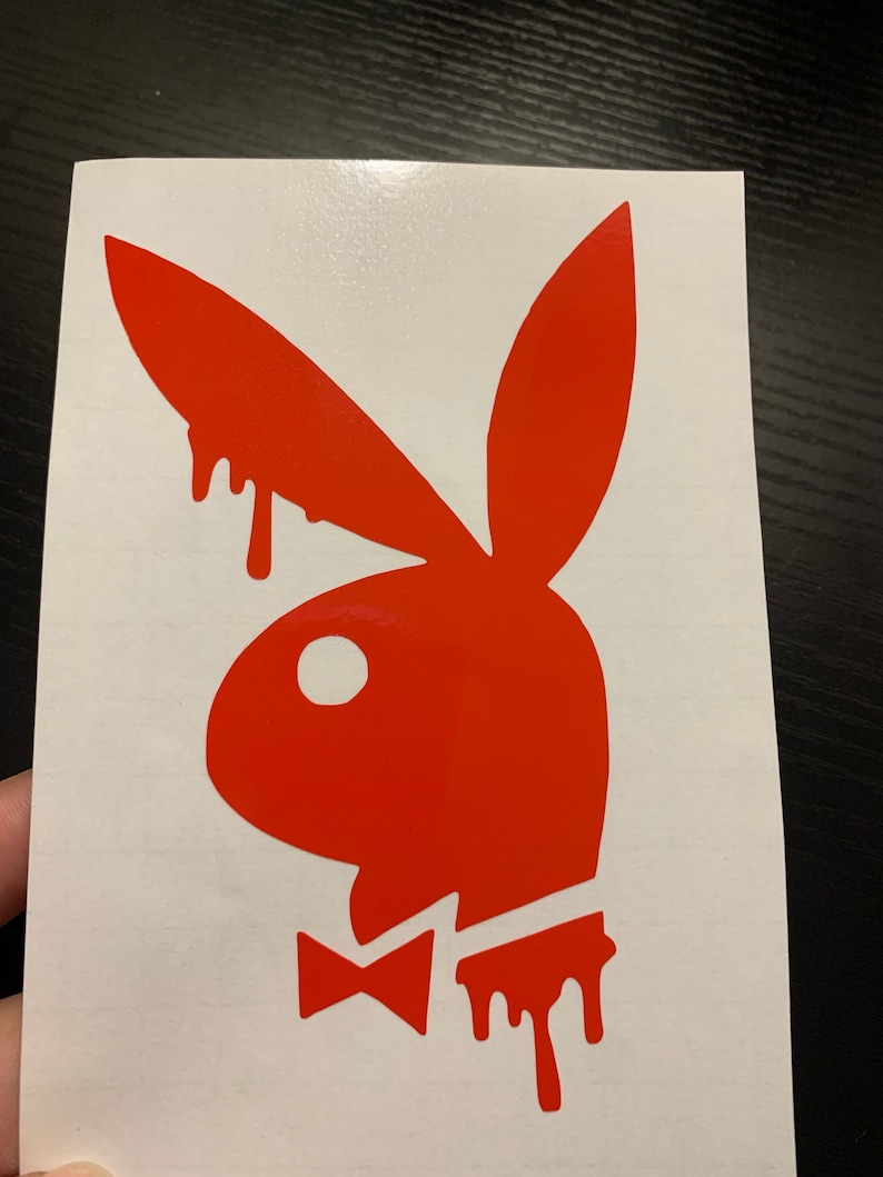 Drippy Playboy Bunny Vinyl Decal Sticker Playboy Bunny Car Etsy
