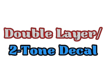 Double Layer/ 2-Tone Decal Sticker/ Instagram/ Logos/ Social Media