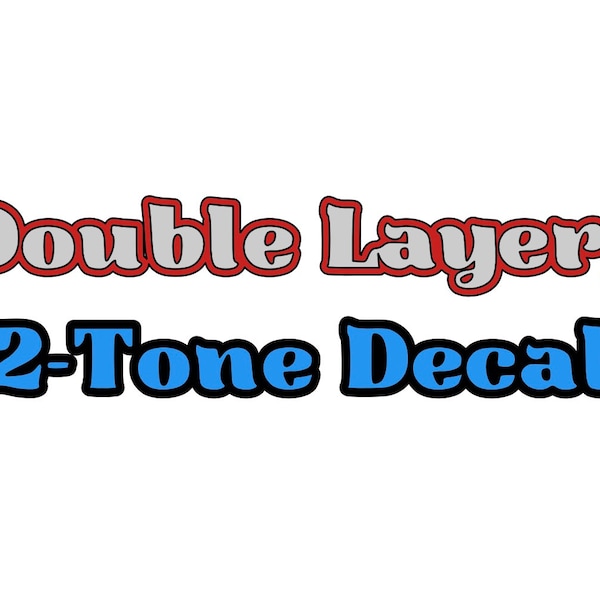 Double Layer/ 2-Tone Decal Sticker/ Instagram/ Logos/ Social Media