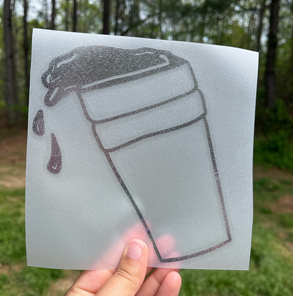 Lean in My Cup Car Decal Spilled Drink Truck Sticker Etsy