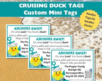 Etiquetas personalizadas para mini patos de crucero, etiquetas personalizadas para patos de crucero, solo para ti