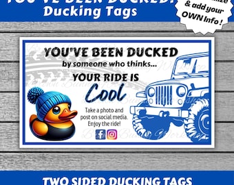 You’ve Been Ducked Printable Ducking Tags for Rubber Ducks